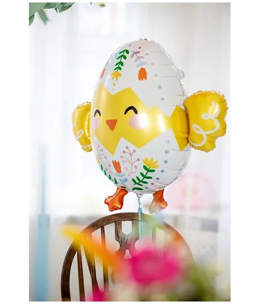 Folieballon påskekylling i æg  
