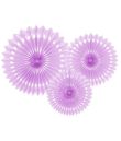 Lavendel papir rosetter 3stk