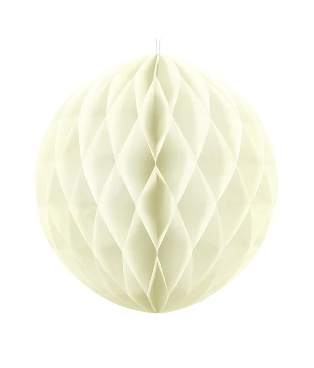 Creme dekoration kugle, 40 cm