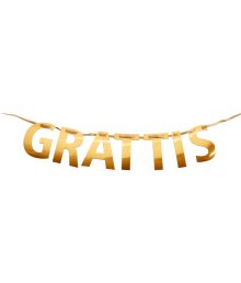 Guld Grattis guirlande