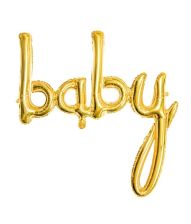 Guld folieballon Baby