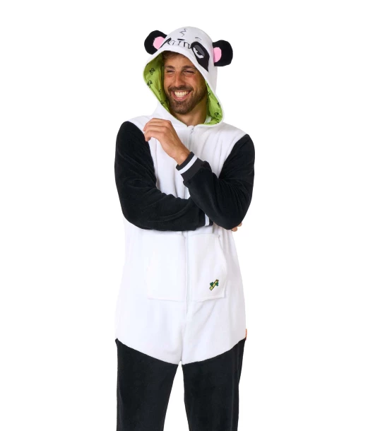 Panda jumpsuit til voksne.