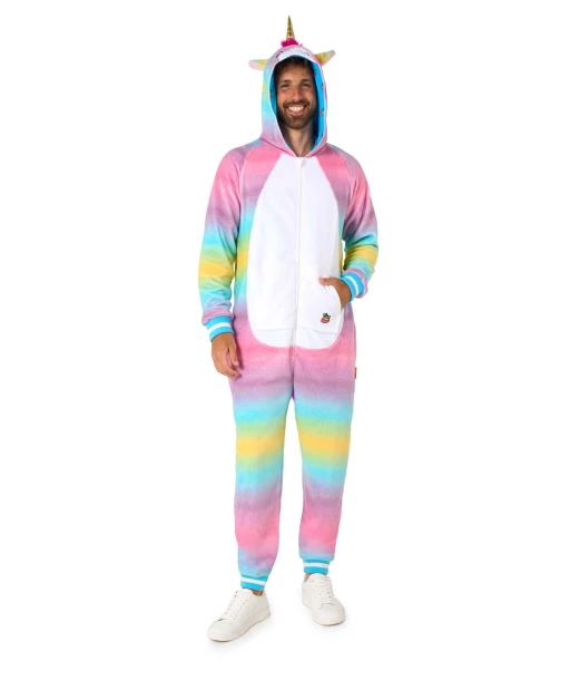 Enhjørning jumpsuit til voksne