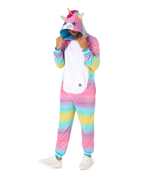 Enhjørning jumpsuit til voksne
