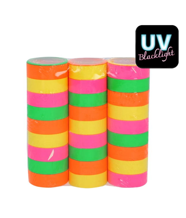 Neon UV serpentiner 3 stk