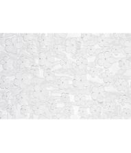 Bordløber hvid tyl med blomster 26cm x 5m