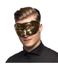 Disko øjenmaske, guld