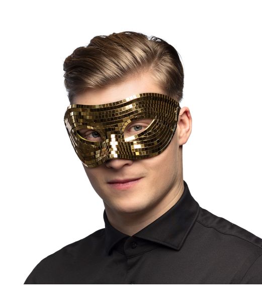 Disko øjenmaske, guld