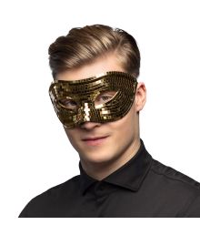 Disko øjenmaske, guld