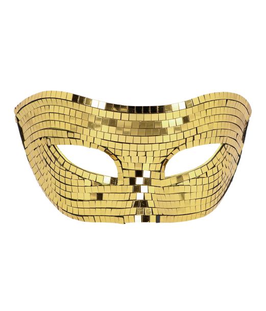 Disko øjenmaske, guld