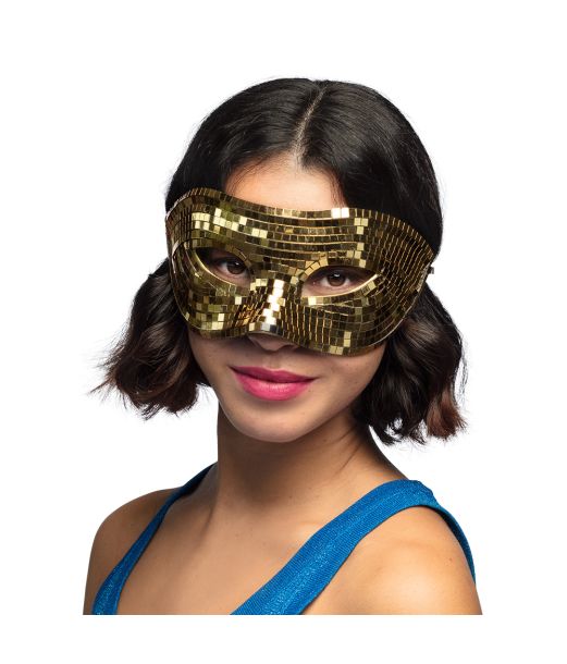 Disko øjenmaske, guld