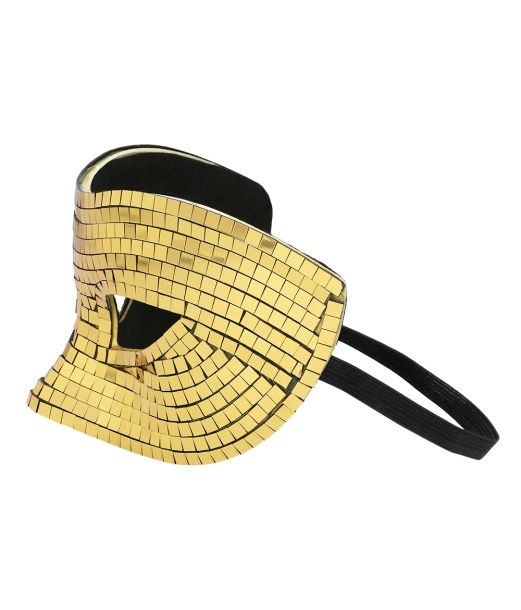 Disko øjenmaske, guld