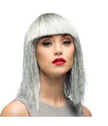 Sølv paryk Crazy Silver