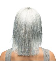 Sølv paryk Crazy Silver