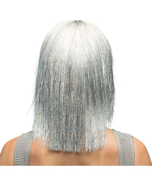 Sølv paryk Crazy Silver