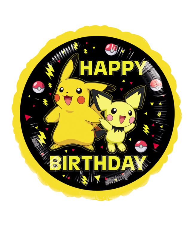 Pokemon folieballon Happy Birthday 