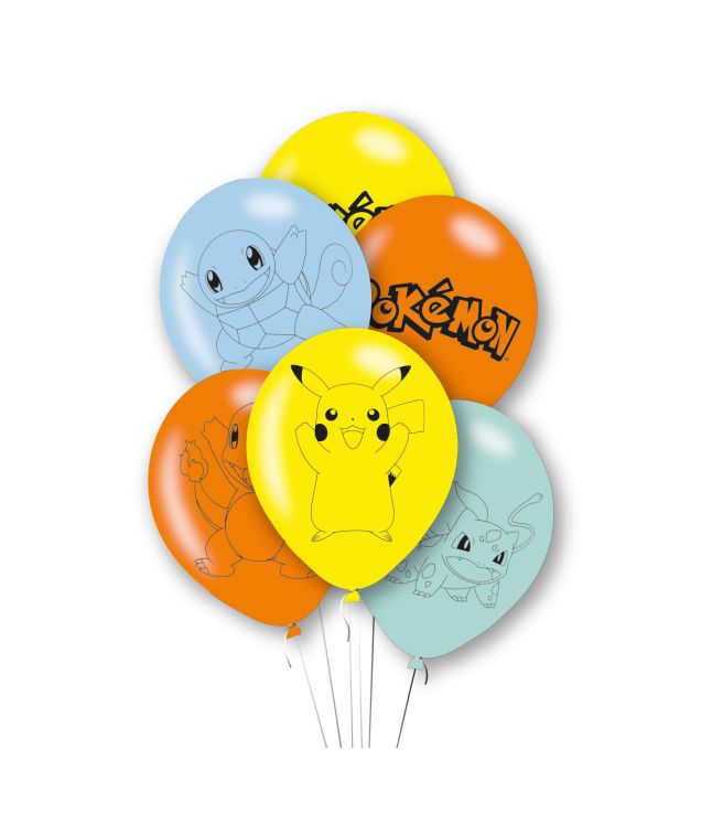 Pokemon ballon 6 stk