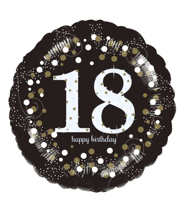 Folieballon 18 år sparkling