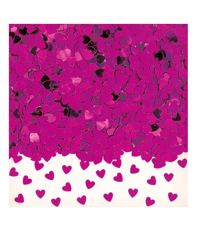 Pink hjerte konfetti 14 g