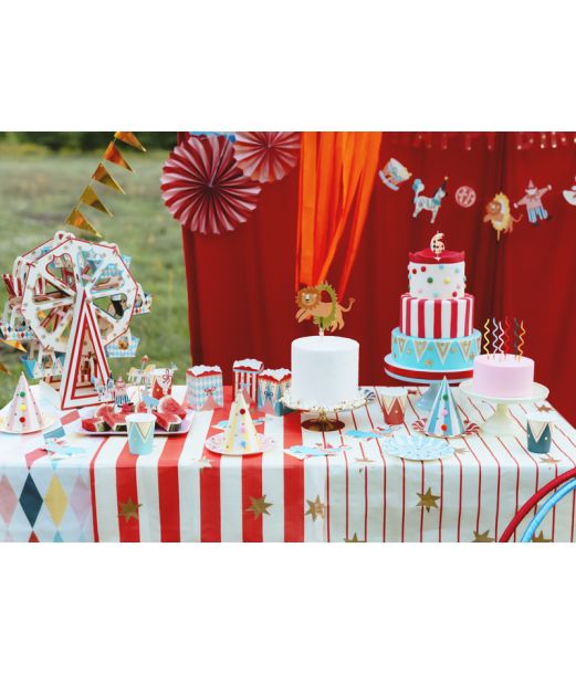 Cirkus kagepynt 6 stk 