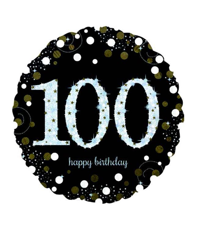 Folieballon 100 år sparkling