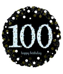Folieballon 100 år sparkling