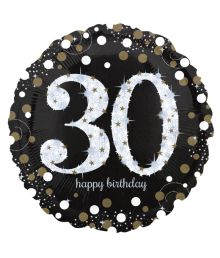 Folieballon 30 år sparkling