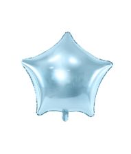Stjerne folieballon sky blå 48 cm