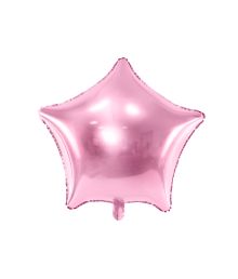 Stjerne folieballon lyserød 48 cm