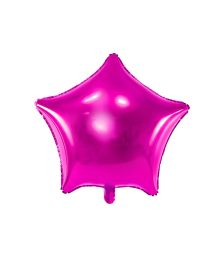 Stjerne folieballon hotpink 48 cm