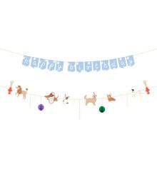 Fødselsdags banner med hunde 210 cm