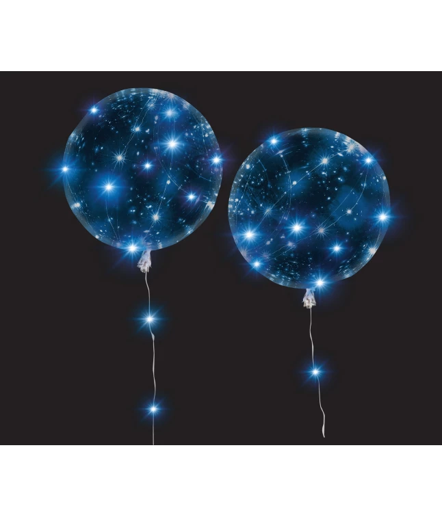 LED ballon 2 stk. Blå