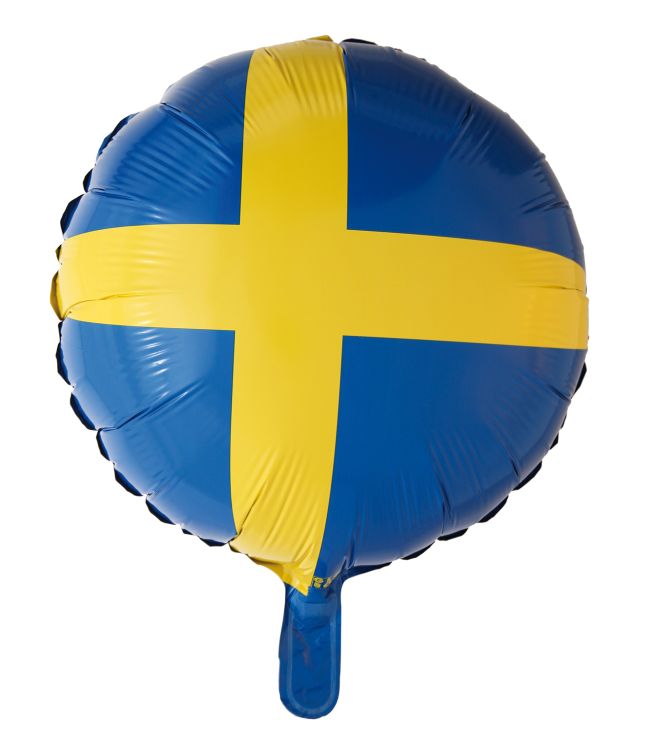 Svensk flag folieballon 46 cm
