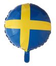 Svensk flag folieballon 46 cm