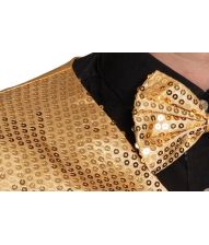 Guld pailletvest og butterfly