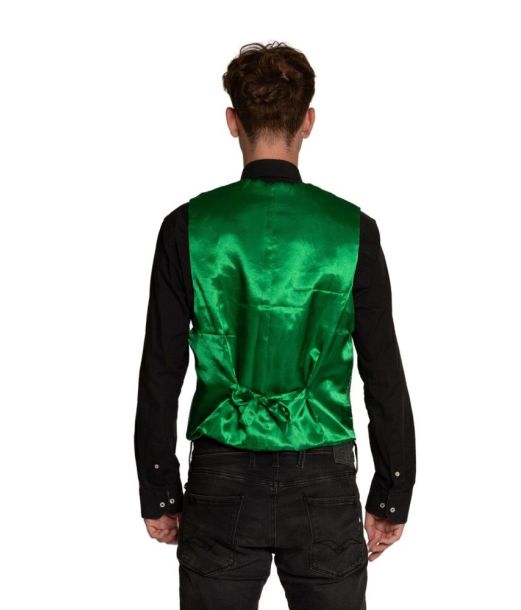 Grøn pailletvest og butterfly