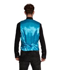 Turkis pailletvest og butterfly