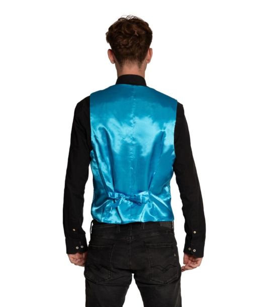 Turkis pailletvest og butterfly