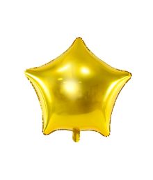 Guld stjerne folieballon, 70 cm