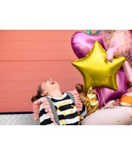 Guld stjerne folieballon, 70 cm