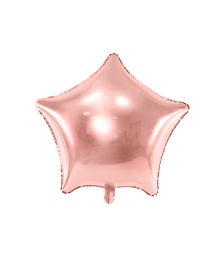 Rose gold stjerne folieballon, 70 cm