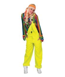 Neon gult overalls kostume