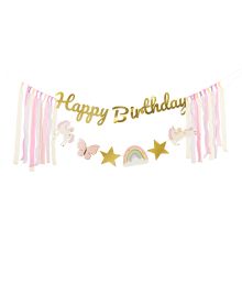 Enhjørning Happy Birthday banner