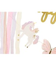 Enhjørning Happy Birthday banner