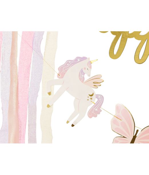 Enhjørning Happy Birthday banner
