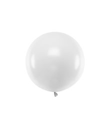 Hvid kæmpe ballon, 60 cm
