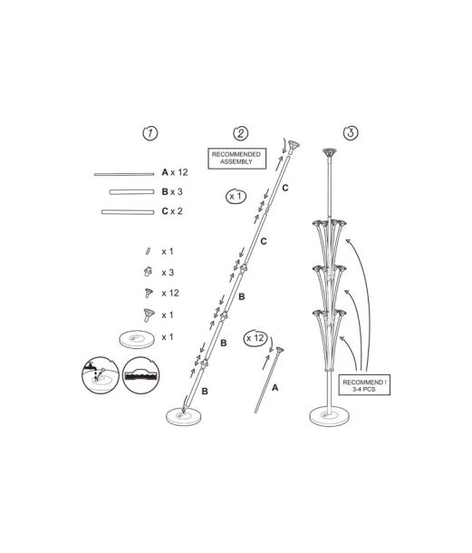 Ballonstand, 160 cm