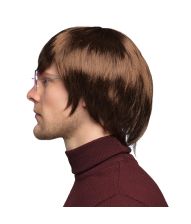 Kort brun paryk John