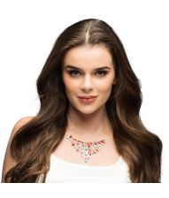 Flerfarvet smykkesten til bryst