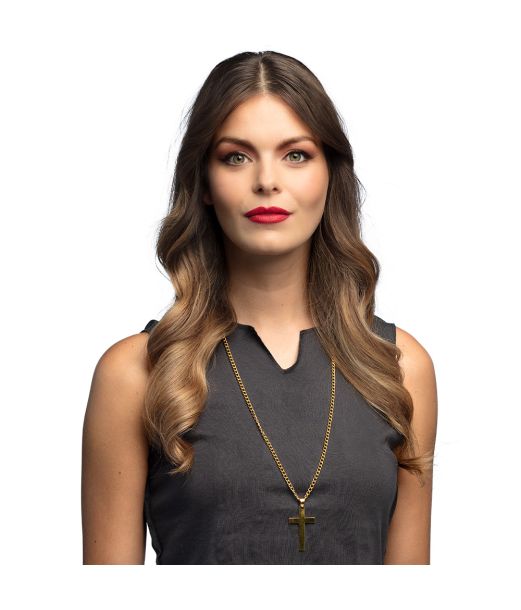 Guld kors halskæde